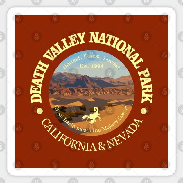 Death Valley NP (rd) Sticker by grayrider